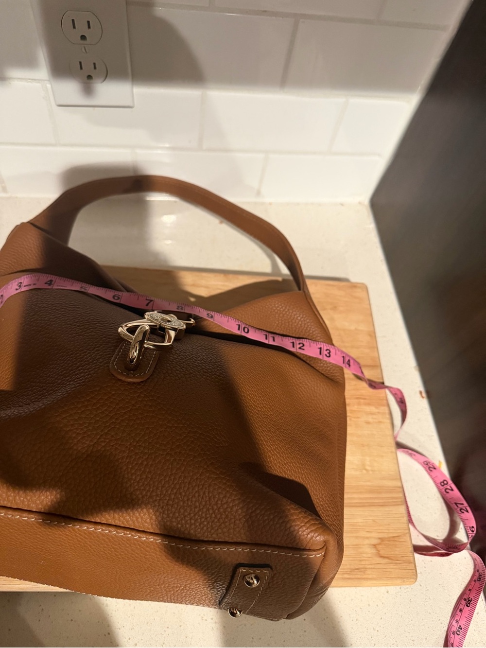 Dooney & Bourke Brown Hobo Pebble Grain Small Logo Lock Sac Bag - Picture 5 of 10